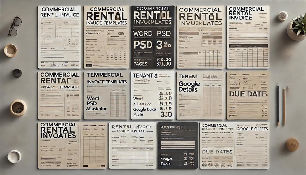 Top 7 Commercial Rental Invoice Templates: Word, PSD, Illustrator, Google Docs, Pages, Excel, Google Sheets